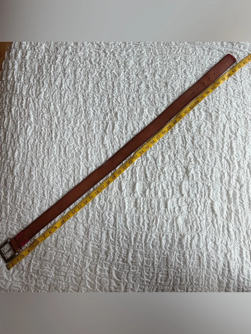 Y2K Product Red for Gap Leather Belt with Red Contrast Stitching Chunky Buckle